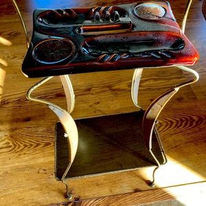 Vintage tobacco stand ash tray -self-standing